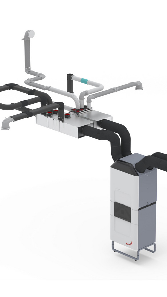 Rendering Zehnder ComfoClime 36 Comfortable indoor ventilation Angled view