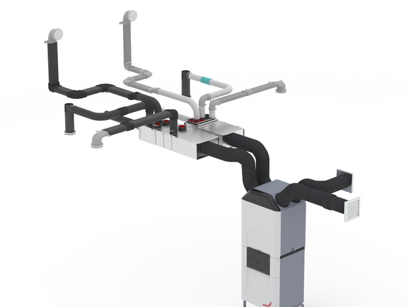 Rendering Zehnder ComfoClime 36 Comfortable indoor ventilation Angled view