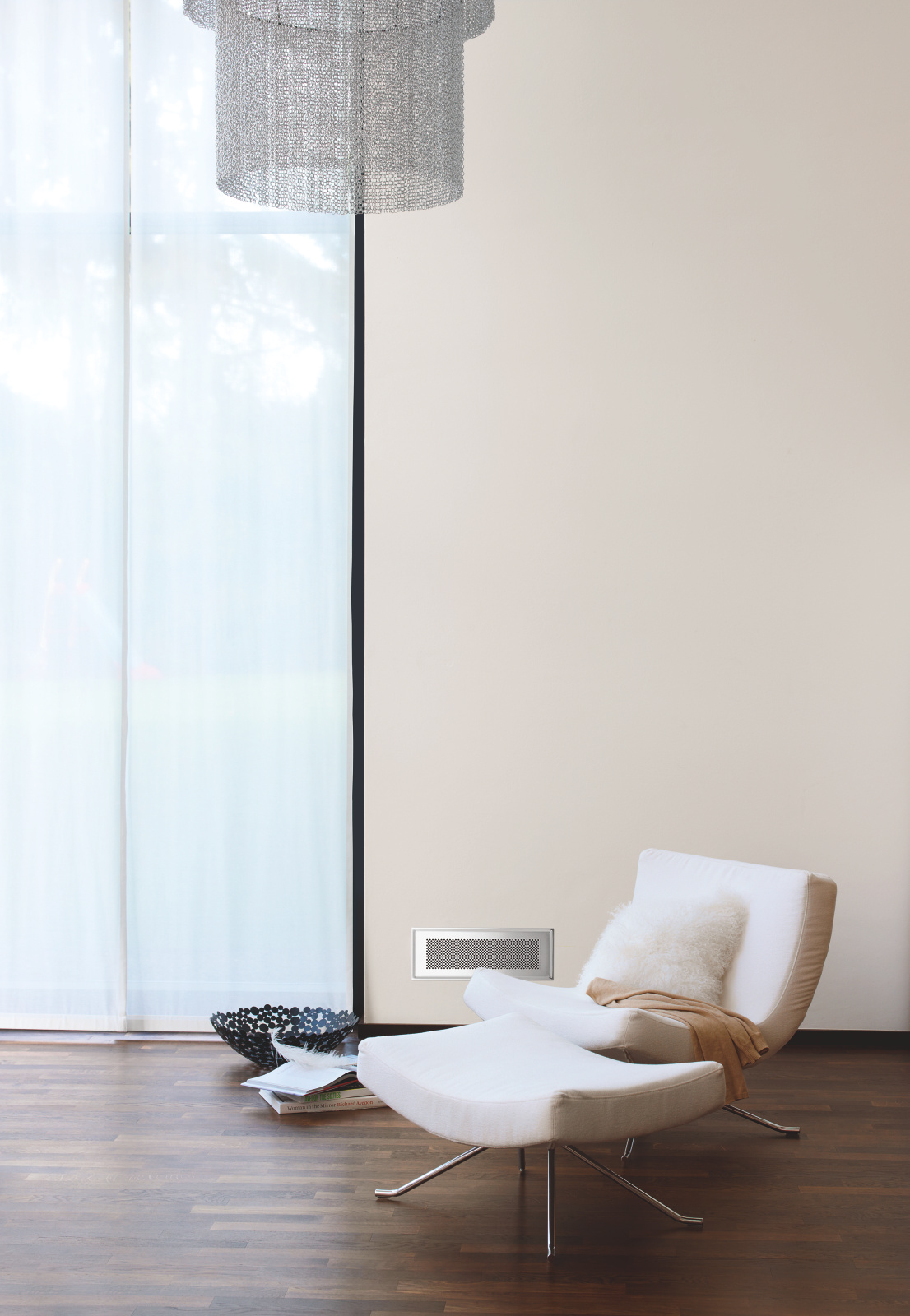 Rendering Zehnder ComfoGrid CLF Comfortable indoor ventilation Front view