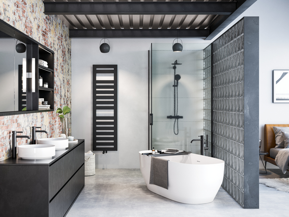 Rendering Zehnder Metropolitan Spa Decorative radiator Front view