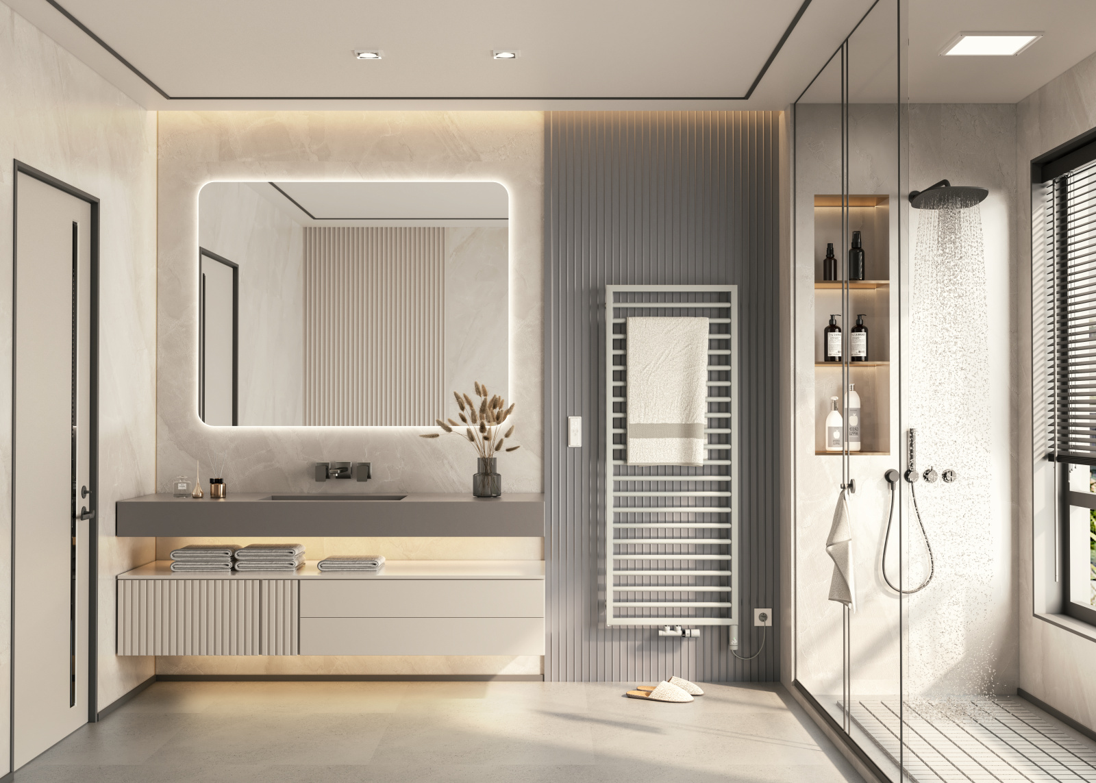 Zehnder_RAD_Subway-MX_150-60_lightgrey_MX-milieu-bathroom2 Rendering Decorative radiator