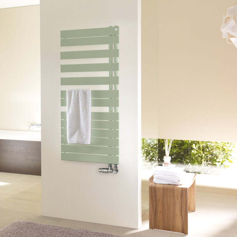 Rendering Zehnder Roda Spa Asym Decorative radiator Front view