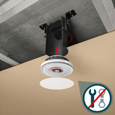 Comfo Valve Luna, installation in suspended ceiling, easy installation without tools, quick