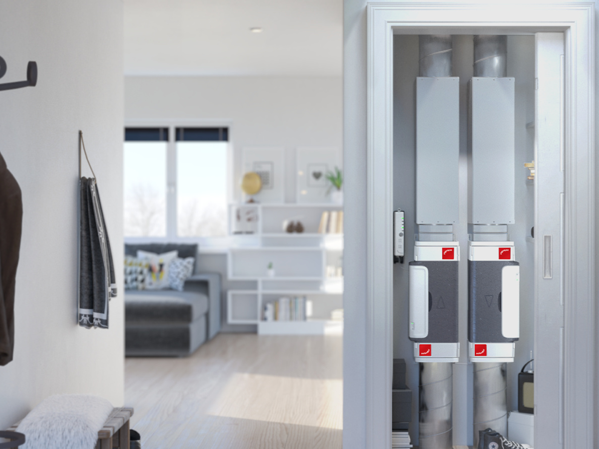 Rendering Zehnder ComfoVar Aero Comfortable indoor ventilation 