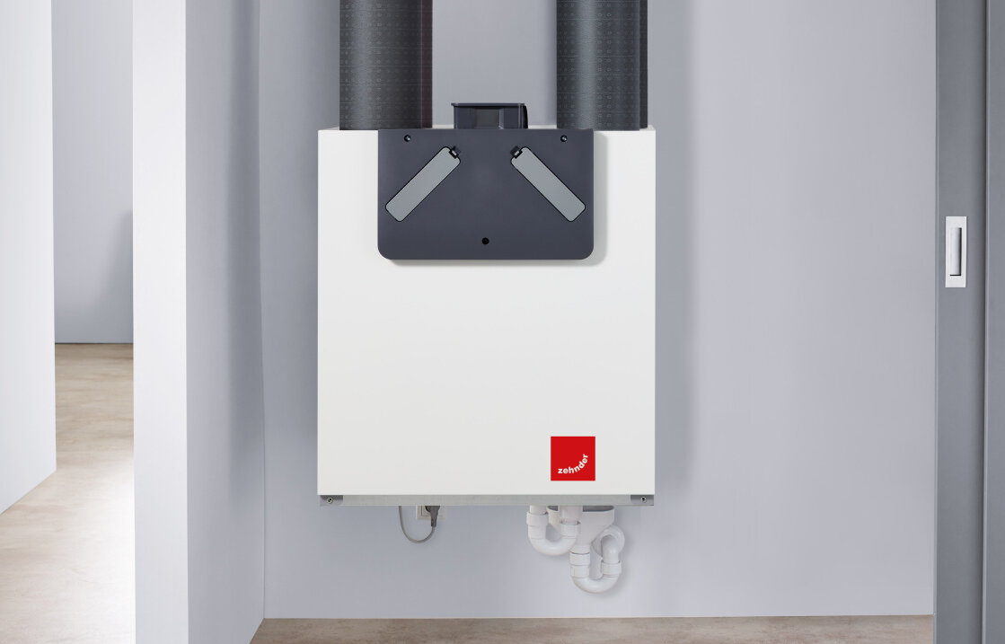 Zehnder_CSY_E300_E400_CW_320_Comfopipe_160_detail_ComfoPipe_Compact Cut-Out Zehnder ComfoAir E200 Comfortable indoor ventilation Front view