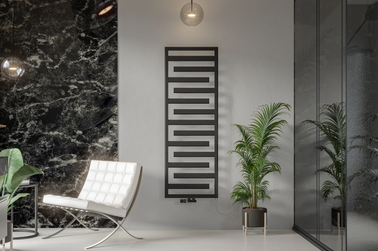 Zehnder_RAD_Tetris_170-50_MX-IHE-TypQ_BlackQuartz_bathroom_ModernDark_front Rendering Decorative radiator