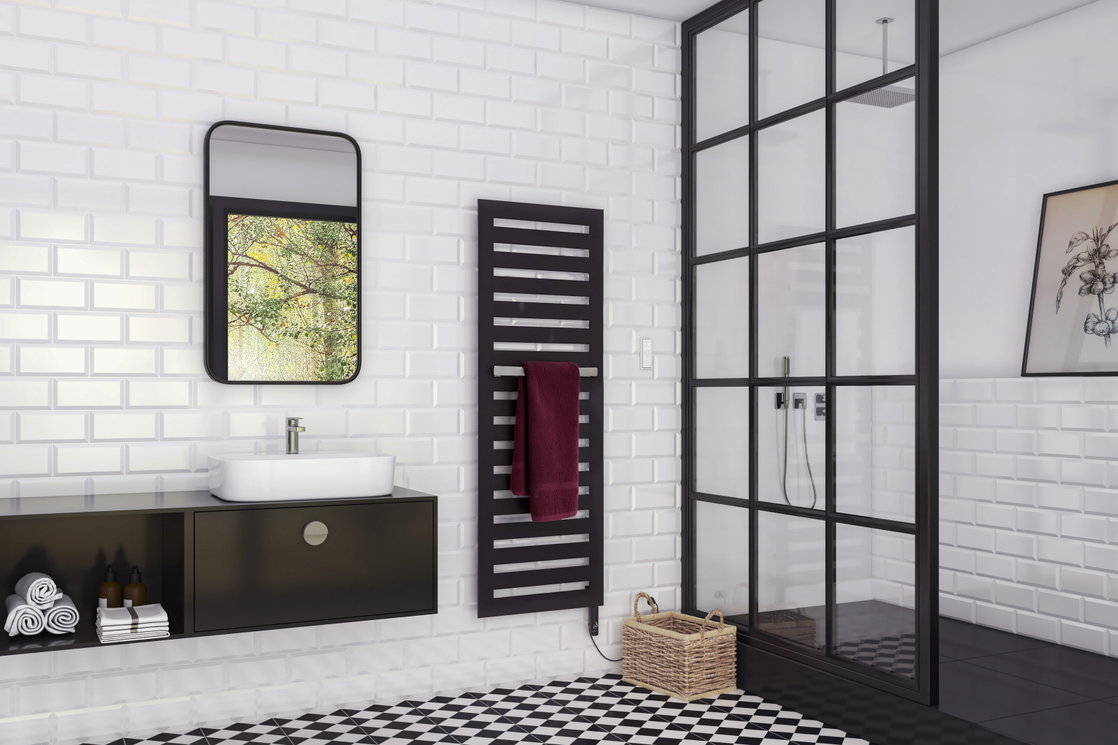 Zehnder_RAD_Metropolitan-Bar-EL_IHC_TrafficBlack_milieu-bathroom2 Rendering Decorative radiator
