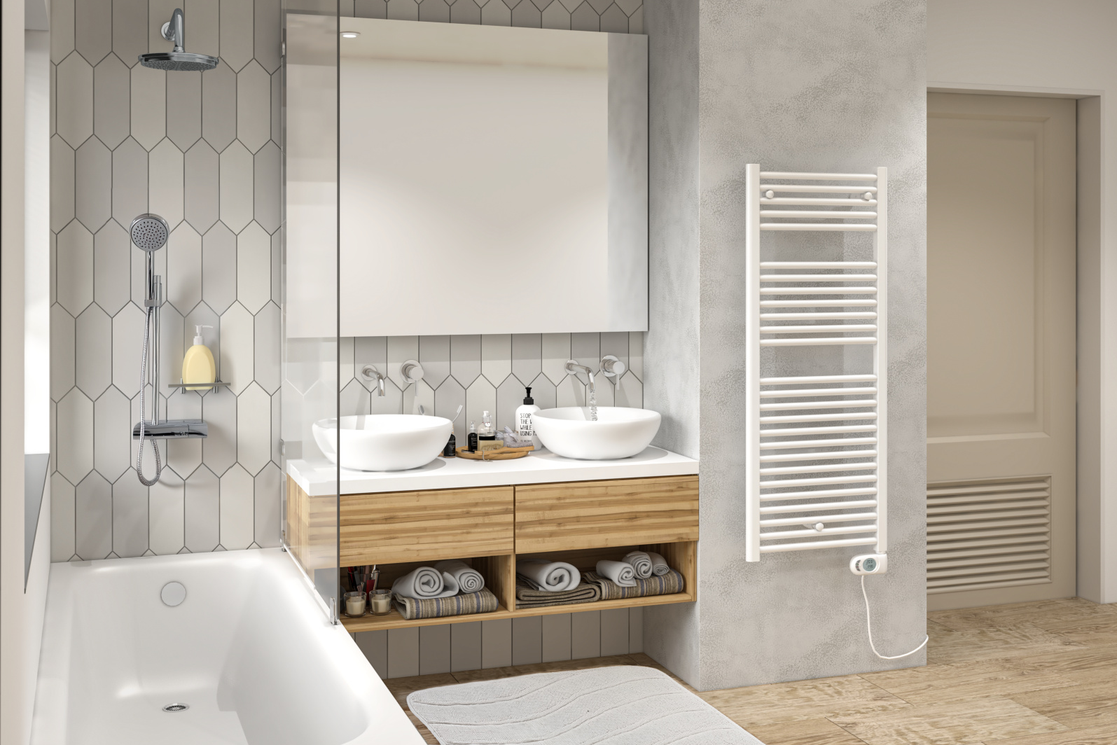 Rendering Zehnder Aura Decorative radiator 