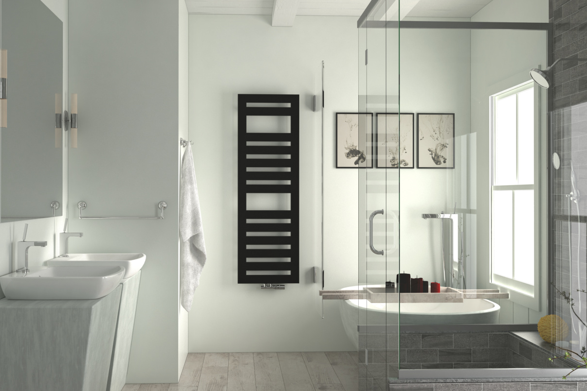 Zehnder_RAD_Metropolitan-Spa-HY_MET_150_050_Volcanic_Milieu_bathroom Rendering Zehnder Metropolitan Spa Decorative radiator Front view