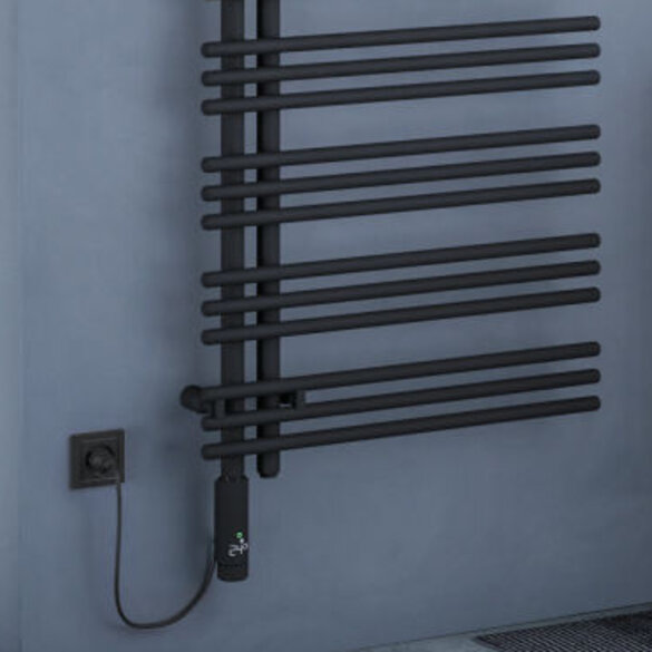 Cut-Out Zehnder Yucca Asym Decorative radiator Angled view