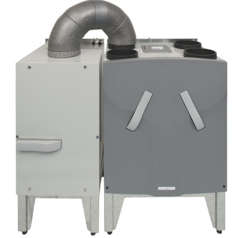 Zehnder_CSY_System_CFLQTR550_CA550 Cut-Out ComfoFond L-350 Comfortable indoor ventilation Side view